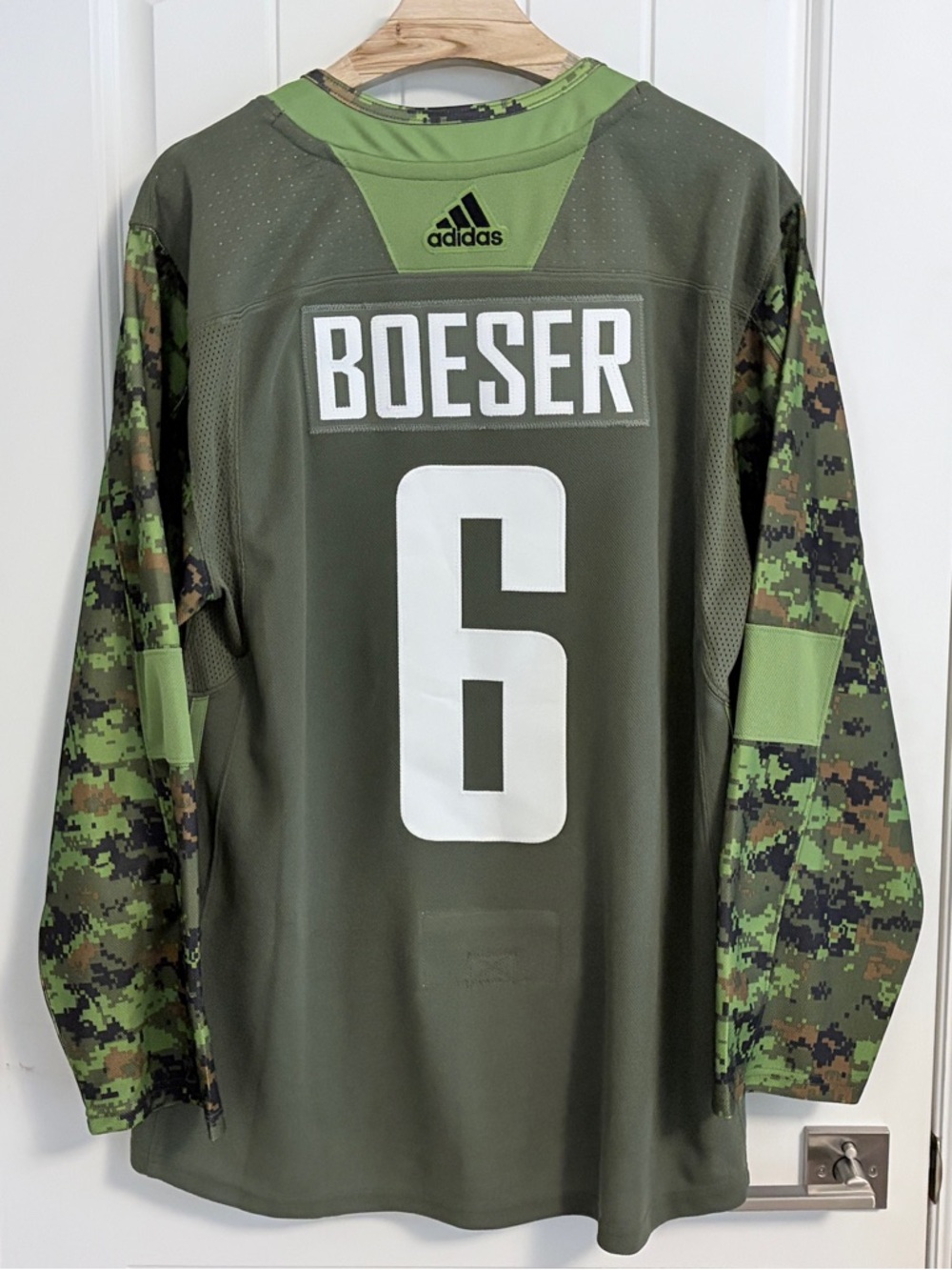 Authentic Adidas Vancouver Canucks Boeser Military Appreciation Jersey Size 54